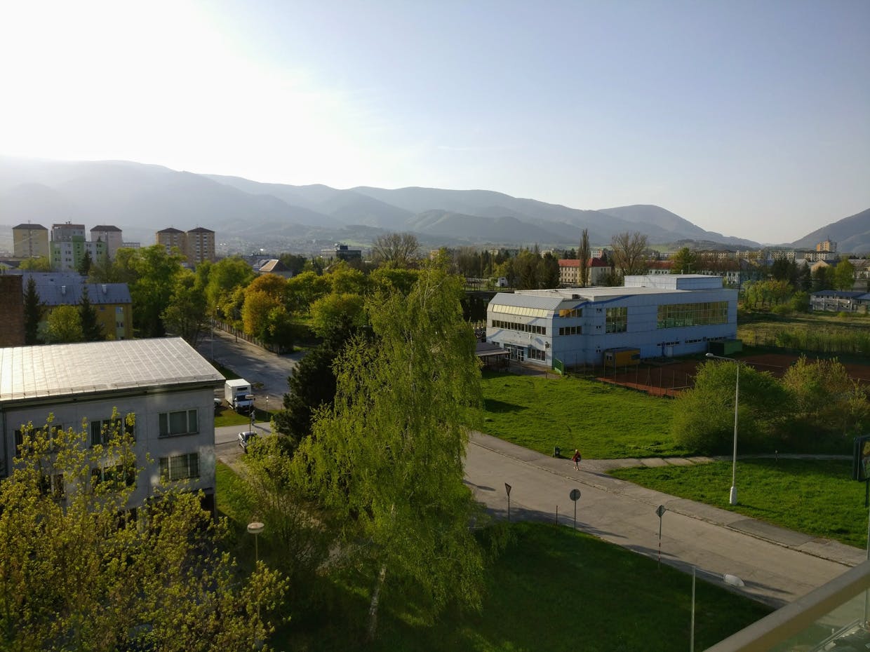 The view from Max's apartment in Martin, Slovakia